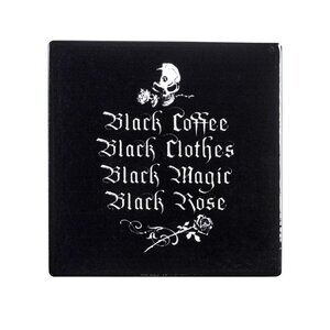 New! Alchemy Of England (Alchemy Gothic) Black Coffee, Black Clothes Coaster